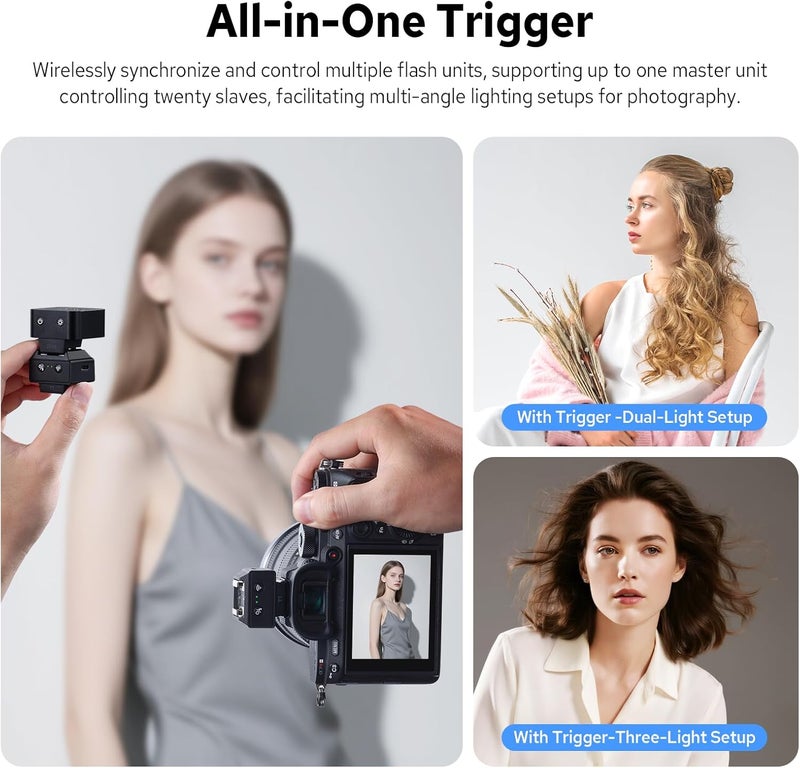 ZENIKO T1 2.4G Wireless Mini Flash Trigger for Canon Nikon Sony DSLR Cameras Wireless Flash Trigger Transmitter and Receiver for Camera Flashes，Tiny Trigger,Full Light Control - Image 3
